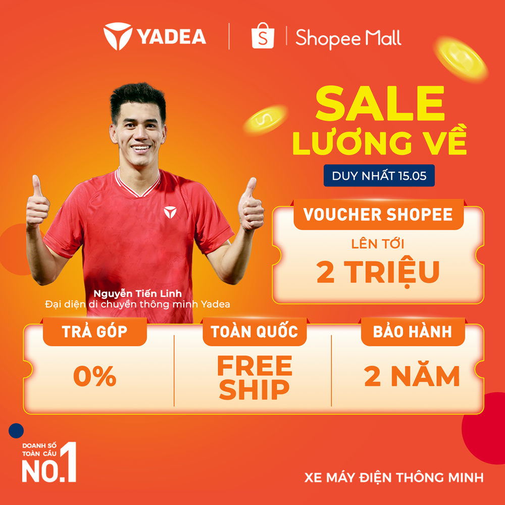 khuyến mại đặc biệt xe máy điện yadea trên shopee – rinh xe giá hời, nhận quà cực chất!