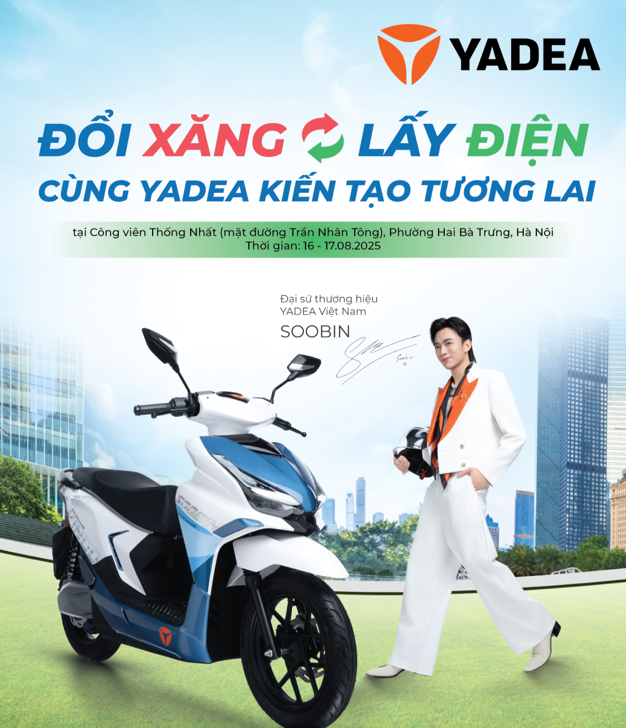 ĐỔI XĂNG LẤY ĐIỆN – CÙNG YADEA KIẾN TẠO TƯƠNG LAI