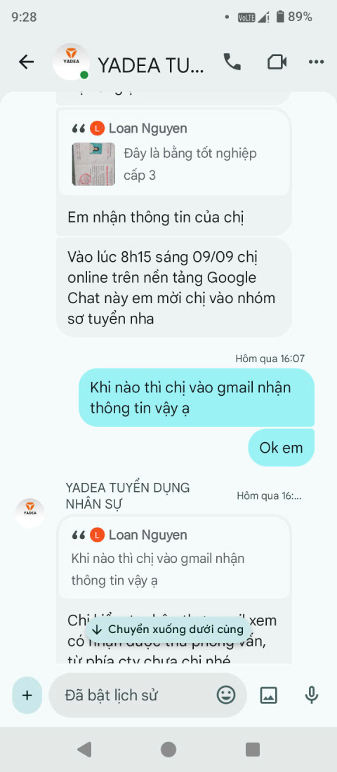 Cảnh báo giả mạo Yadea Việt Nam tuyển dụng