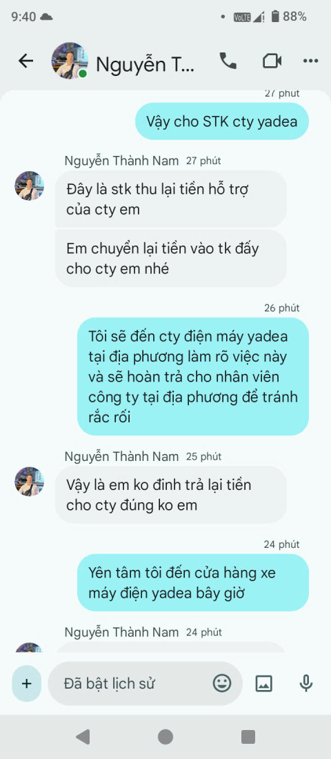 Cảnh báo giả mạo Yadea Việt Nam tuyển dụng