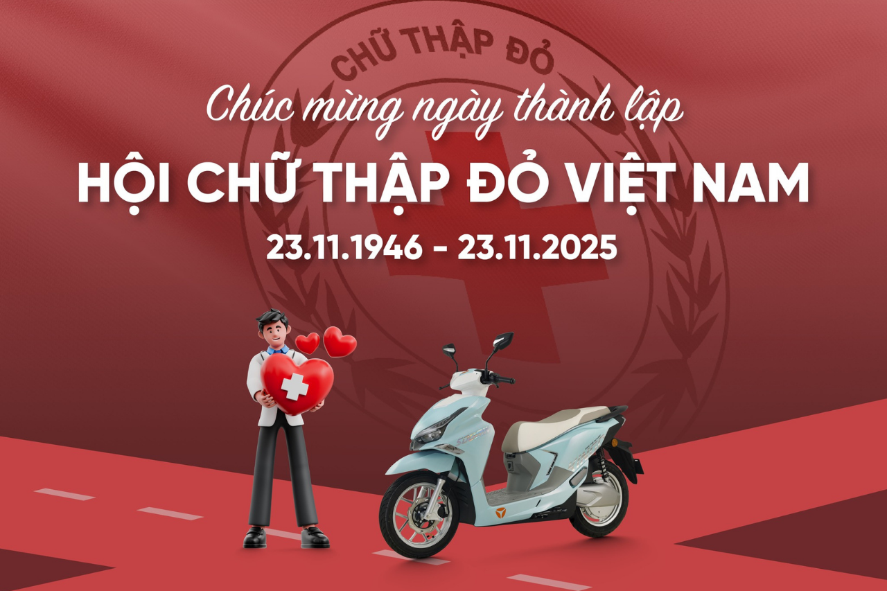Chúc mừng ngày thành lập hội chữ thập đỏ Kỷ niệm Ngày Chữ thập đỏ Việt Nam – lan tỏa sức mạnh nhân ái cùng Yadea
