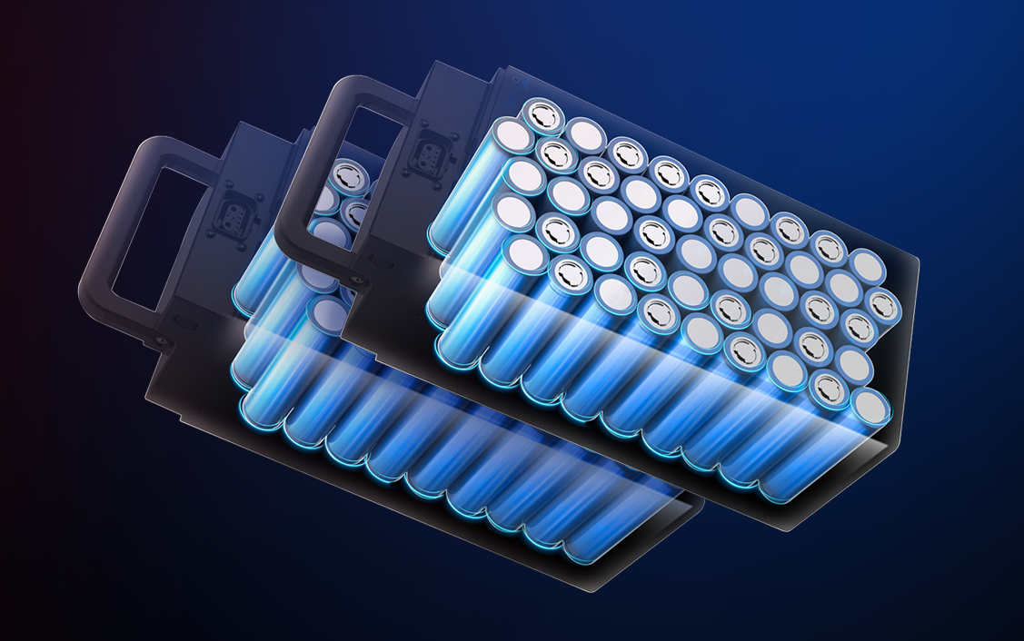 Trang bị 2 Pin 74V27Ah Quãng đường tối đa 173 km