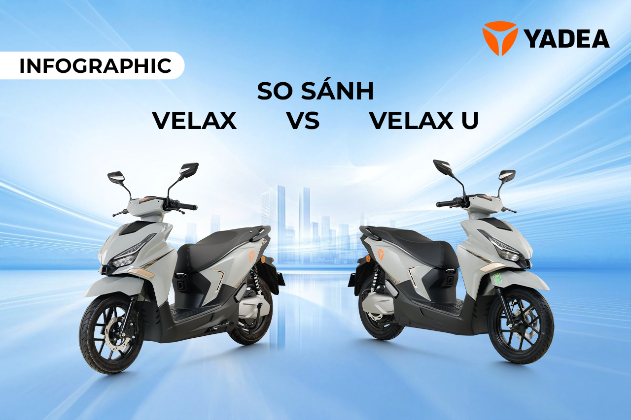 So sánh YADEA Velax U và YADEA Velax: Thông số, pin, tốc độ, giá bán