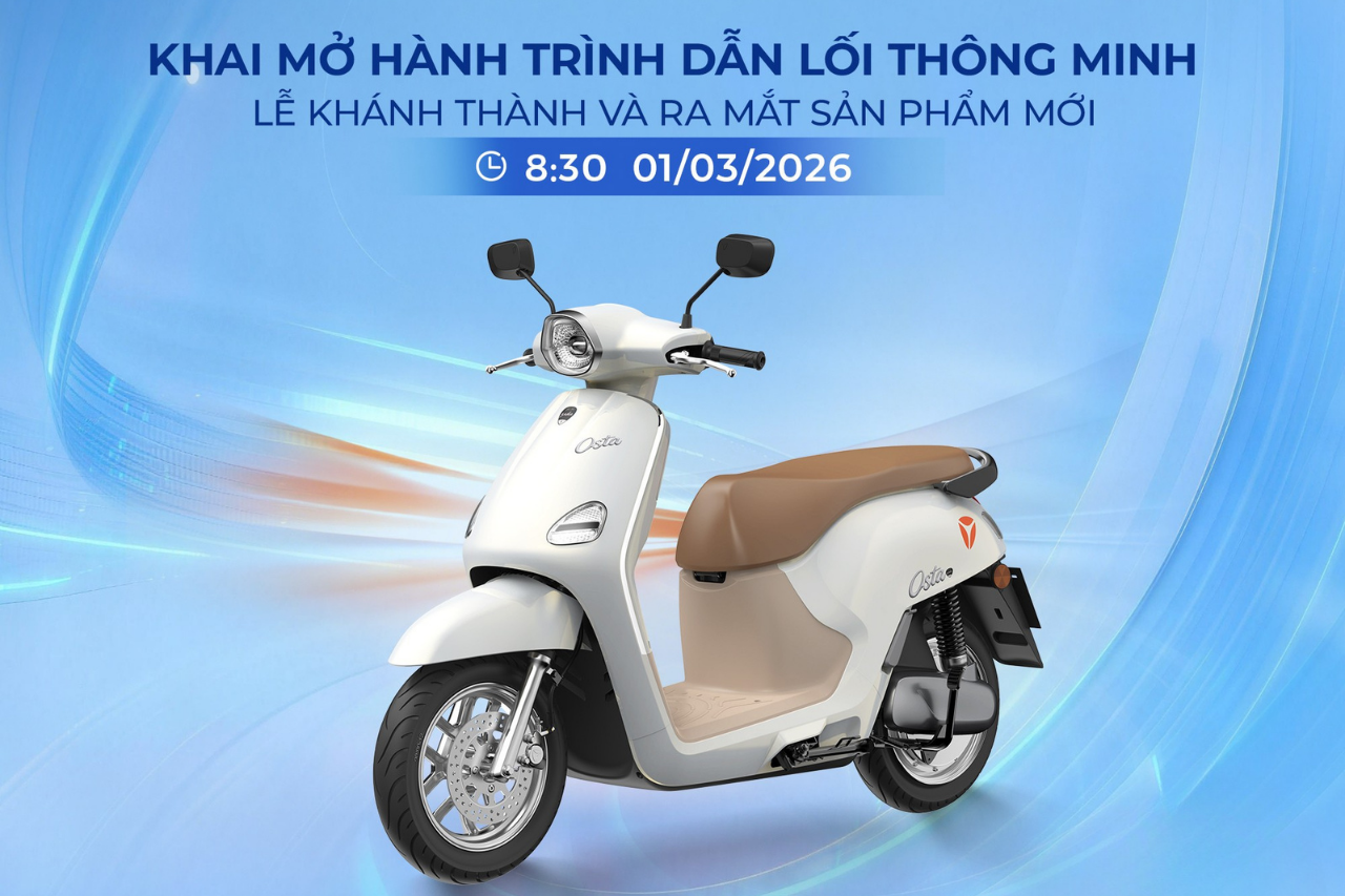 Livestream 01/03: Ra mắt Yadea Osta tại Việt Nam