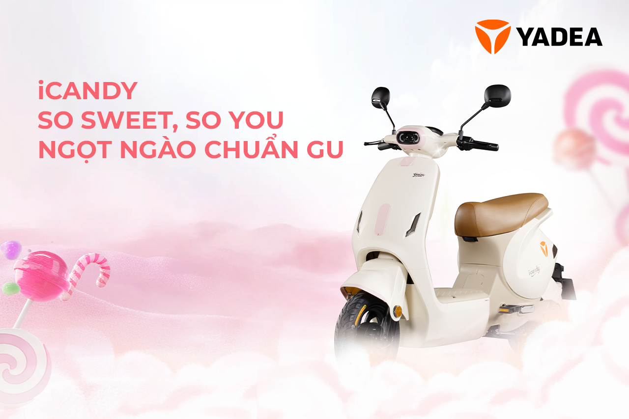 YADEA iCANDY: Xe đạp điện thời trang cho học sinh, đi 70km chỉ sau 1 lần sạc