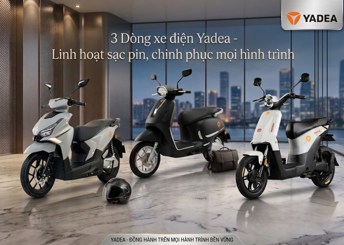 3 Dòng xe điện Yadea – Linh hoạt sạc pin, chinh phục mọi hình trình
