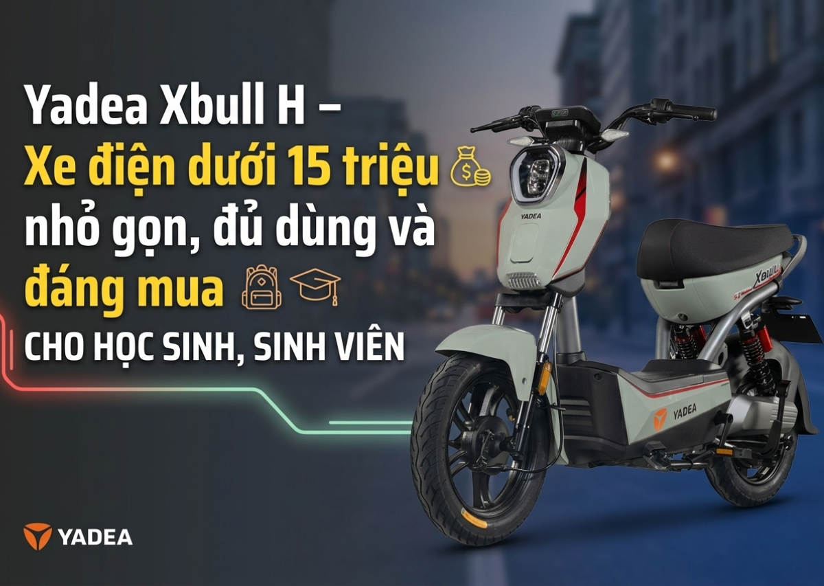 Yadea Xbull H – Xe điện dưới 15 triệu nhỏ gọn, đủ dùng và đáng mua cho học sinh, sinh viên Yadea Xbull H – Xe điện dưới 15 triệu nhỏ gọn, đủ dùng và đáng mua cho học sinh, sinh viên