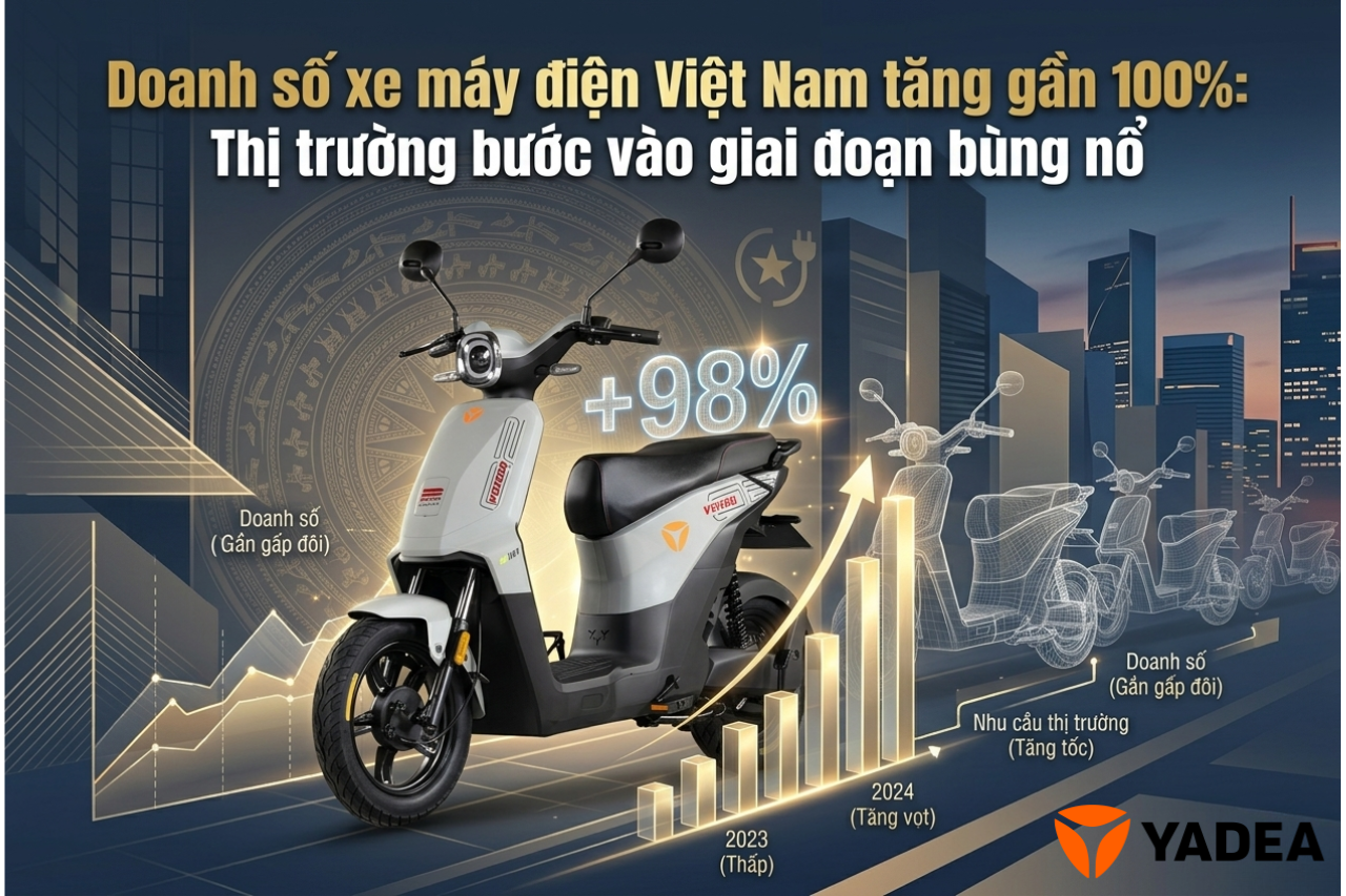 Doanh số xe máy điện Việt Nam tăng gần 100%: Thị trường bước vào giai đoạn bùng nổ