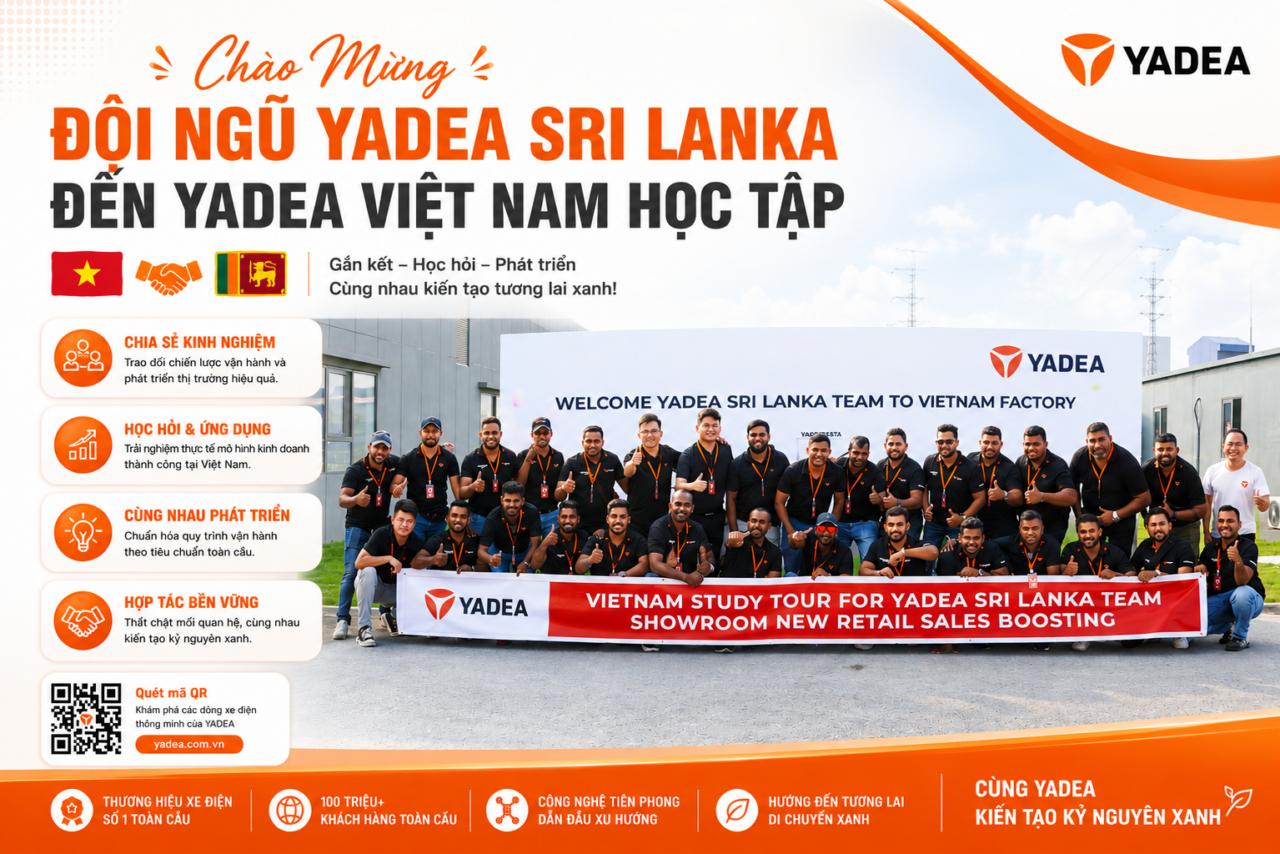 Yadea Việt Nam nồng nhiệt chào đón đoàn Yadea Sri Lanka đến thăm và làm việc