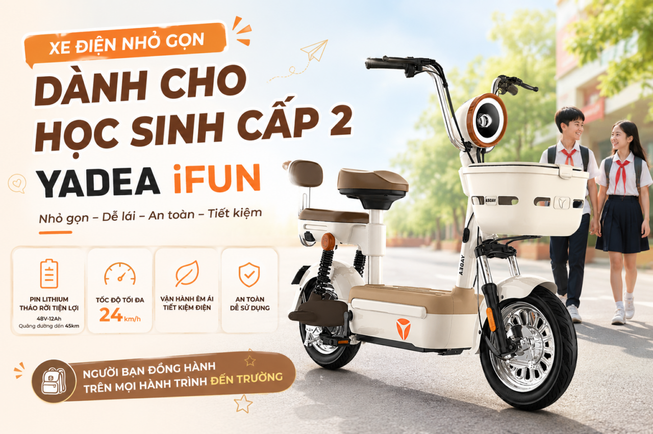 Xe Điện Nhỏ Gọn Dành Cho Học Sinh Cấp 2 Xe Điện Nhỏ Gọn Dành Cho Học Sinh Cấp 2