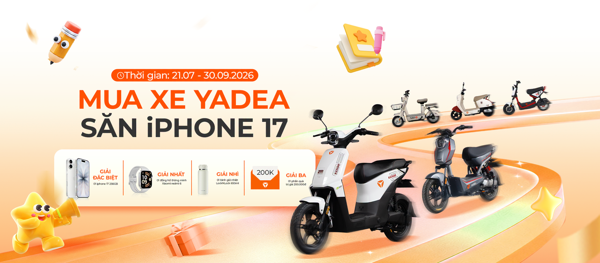 MUA XE YADEA – SĂN IPHONE 17: Tổng Giá Trị Giải Thưởng Lên Đến Hơn 18 Tỉ Đồng
